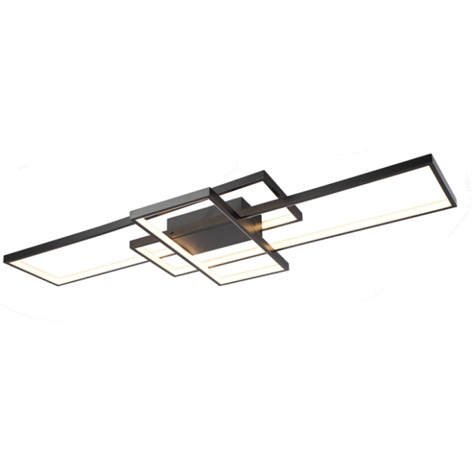 Plafon Skylight Puzzle Preto 90 watts 3000K Bivolt 1050X420X100mm SKY-3072PT