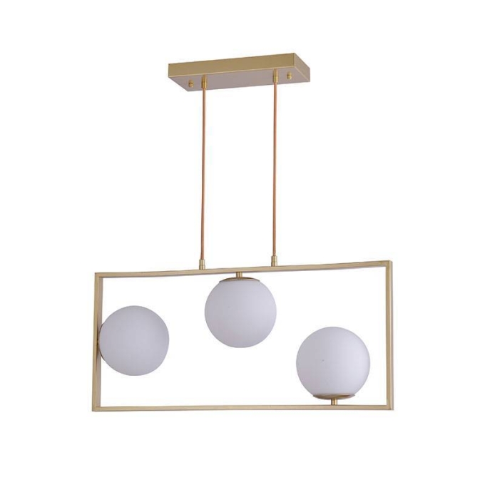Pendente Nordecor Ibba GR 3L E27 Dourado 295x650mm 2300