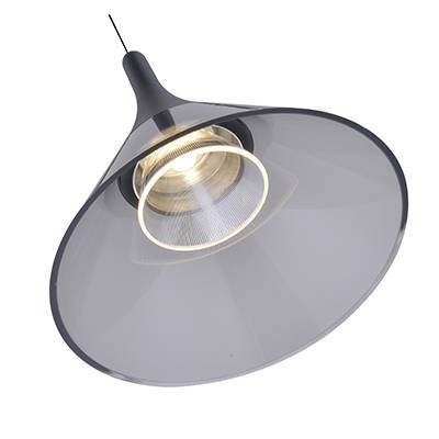 Pendente Nordecor Thom 7 watts 3000K Preto Ø195x180mm 2694