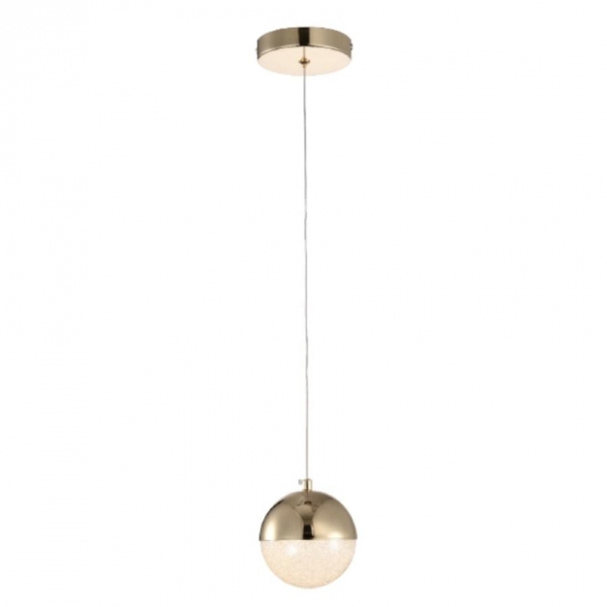 Pendente Skylight Glob French Gold e Transparente 6 watts 3000K Bivolt Ø120mm SKY-4015