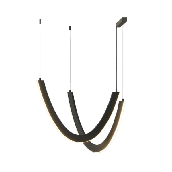 Pendente GMH Eclipse Preto 45 watts 3000K Bivolt Ø800mm P-ECLIPSE-160-PRETO