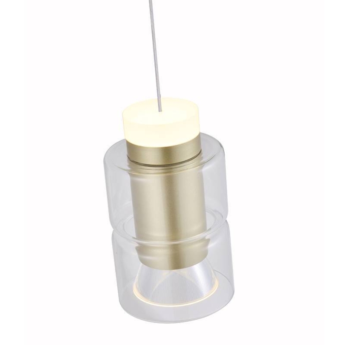 Pendente Nordecor Roz 10 watts 3000K Dourado Fosco Ø98x160mm 2698