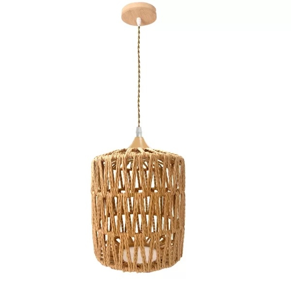 Pendente GMH Gili Fibra de Bambu 1L E27 Ø170x200mm P-GILI-17