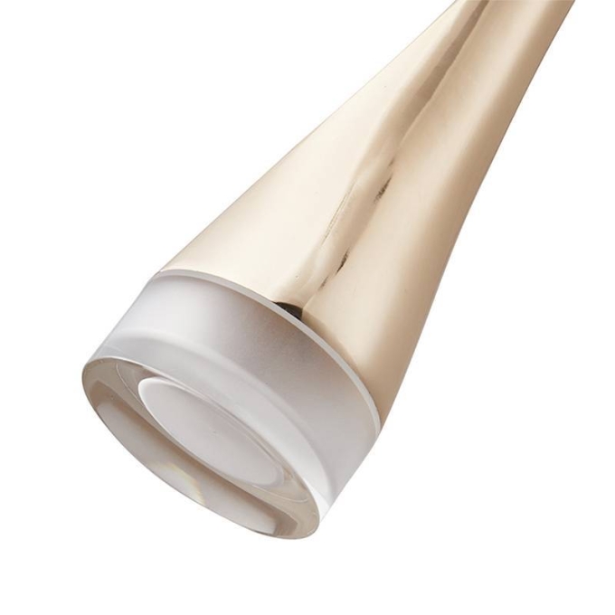 Pendente Nordecor Noet 5 watts 3000K Ouro Champagne Ø60x245mm 2570