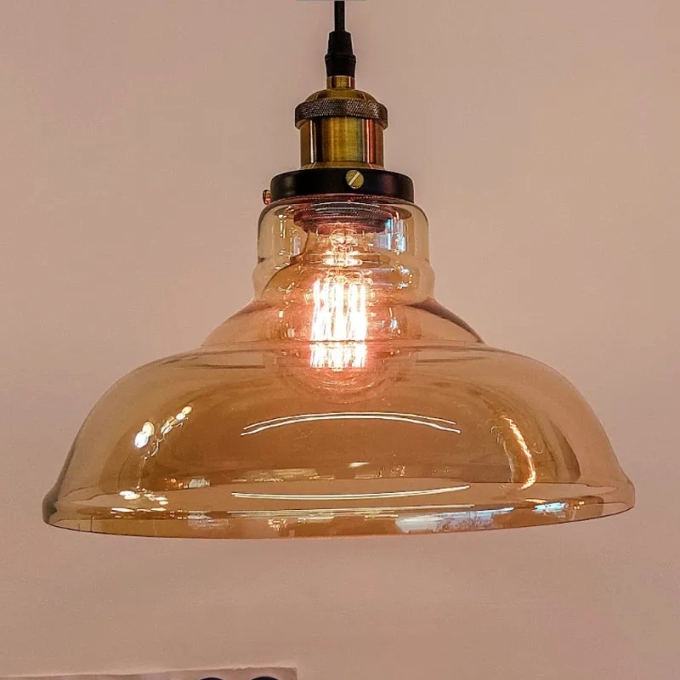 Pendente GMH Citrino Âmbar 1L E27 Bivolt Ø270X275mm P-CITRINO-AMBAR