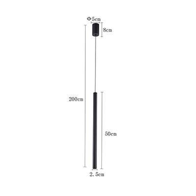 Pendente Nordecor Dunn 3 watts 3000K Preto Ø25x500mm 2690