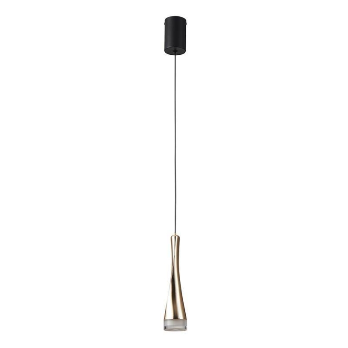 Pendente Nordecor Noet 5 watts 3000K Ouro Champagne Ø60x245mm 2570