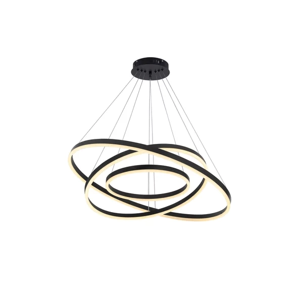 Pendente GMH Cosmos Preto 113 watts 3000K Bivolt Ø400/600/800mm P-COSMOS-180-PRETO