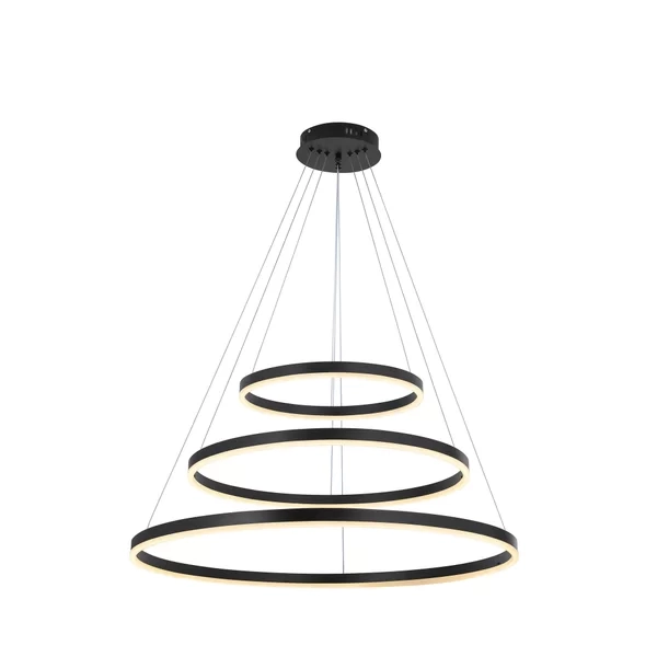 Pendente GMH Cosmos Preto 113 watts 3000K Bivolt Ø400/600/800mm P-COSMOS-180-PRETO