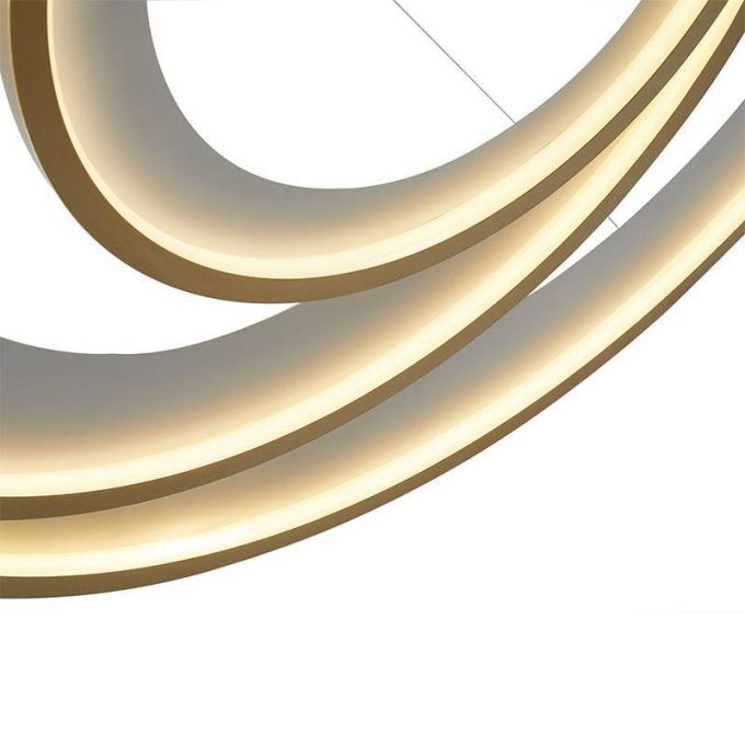 Pendente Nordecor Zahal 3 Mod 98 watts 3000K Dourado Fosco Bivolt Ø820mm 2507