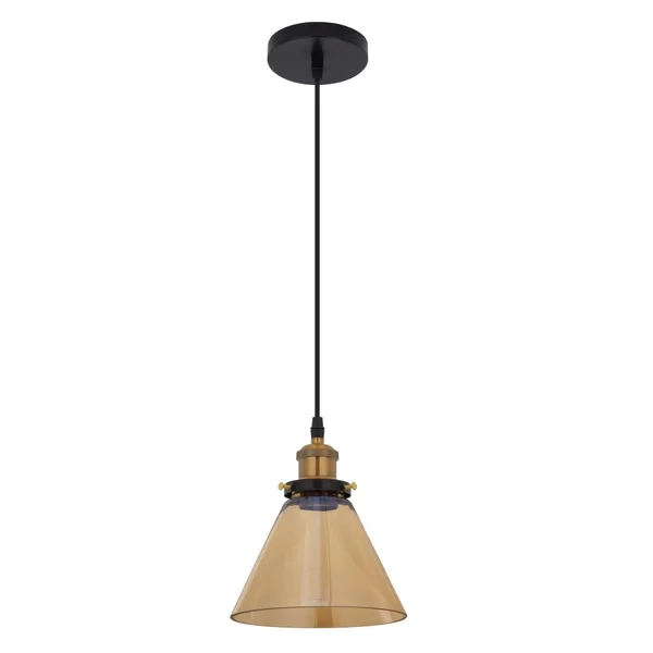 Pendente GMH Ametista Âmbar 1L E27 Bivolt 180X220mm P-AMETISTA-AMBAR