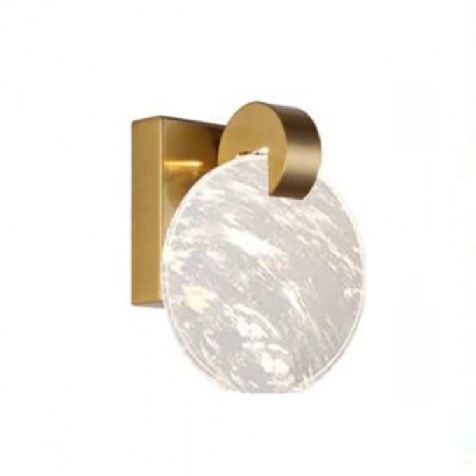 Arandela Skylight Sand Dourado e Cristal Snow 3 watts 3000K Ø130mm Bivolt SKY-3009SN
