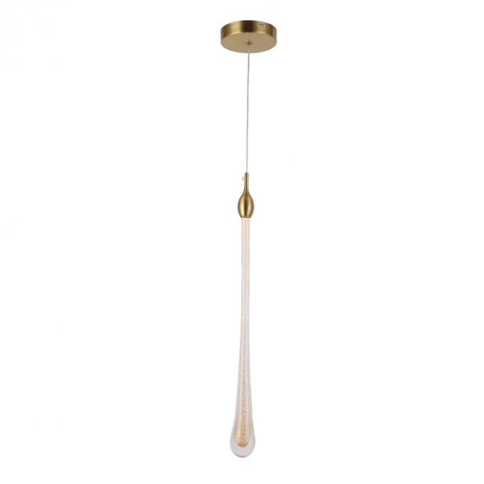 Pendente Skylight Drop Gota Dourado e Transparente 7 3000K watts Bivolt Ø40X580mm SKY-3059