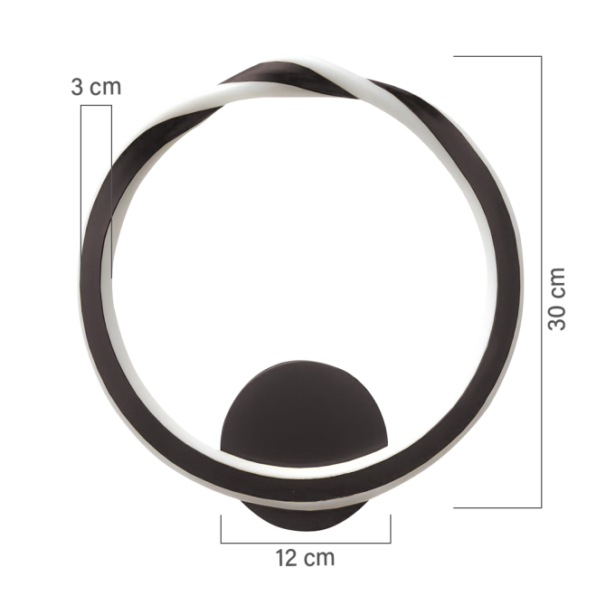 Plafon GMH Antares Preto 40 watts 3000K Bivolt 300X300X30mm PL-ANTARES-30-PRETO