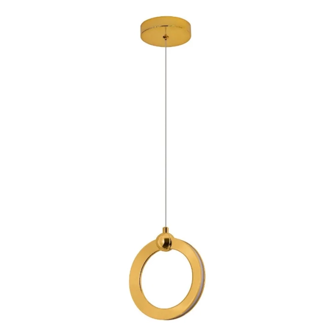 Pendente GMH Mercúrio Dourado 9 watts 3000K Bivolt 170X170mm P-MERCURIO-GOLD