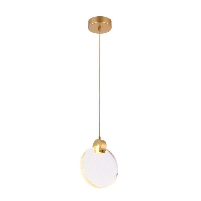Pendente Nordecor Zoe 3 watts Dourado 3000K Bivolt 200x160mm 2412
