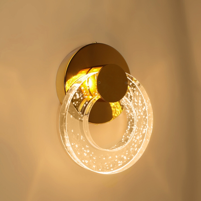 Arandela GMH Urano Dourado 5 watts 3000K Bivolt 150X120mm A-URANO-GOLD