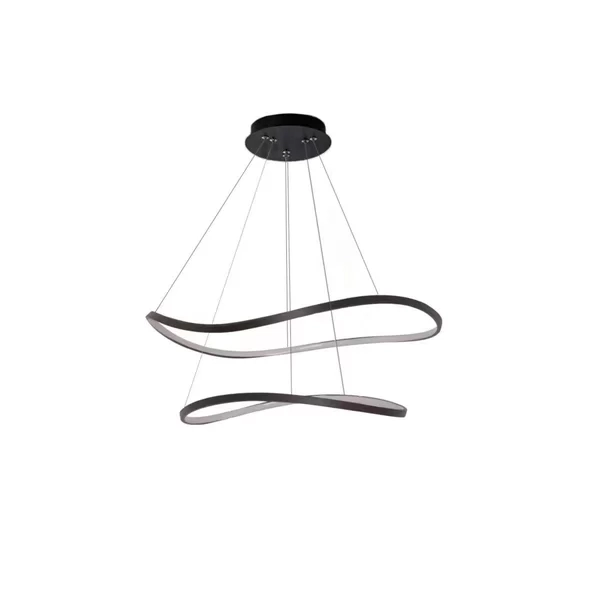 Pendente GMH Oceano Preto 85 watts 3000K Bivolt Ø800/Ø600mm P-OCEANO-140-PRETO