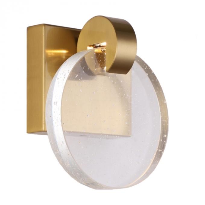 Arandela Skylight Sand Dourado e Cristal 3 watts 3000K 160X130X83mm Bivolt 3009AR