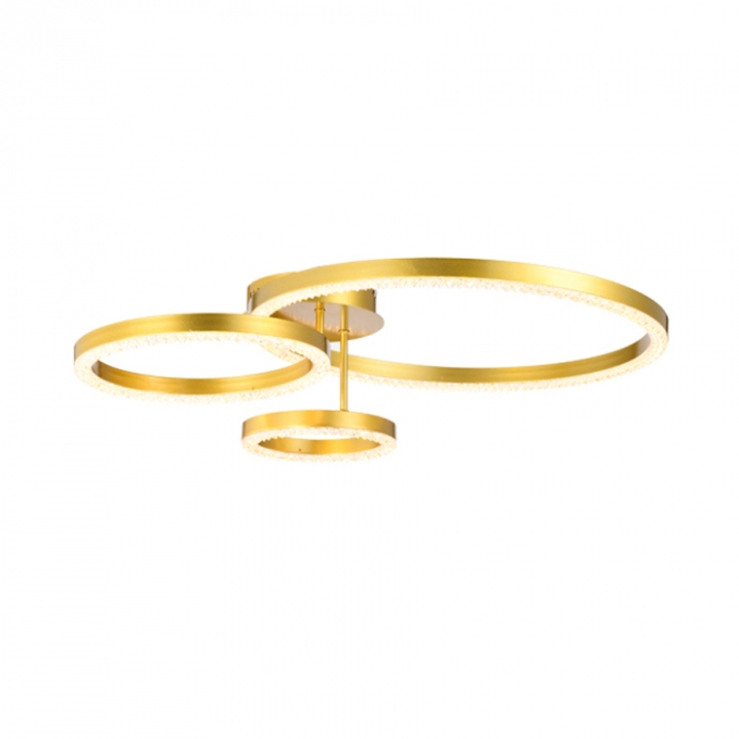 Plafon Skylight Holly Dourado 64 watts 3000K Bivolt Ø500mm SKY-4003DO