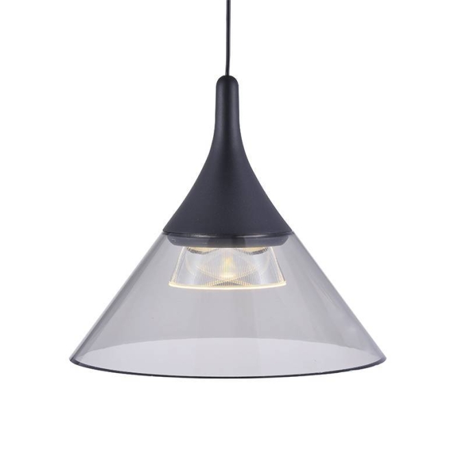 Pendente Nordecor Thom 7 watts 3000K Preto Ø195x180mm 2694