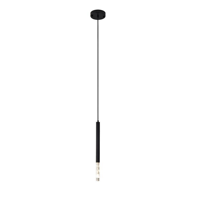 Pendente Nordecor Pean 3 watts 3000K Preto Ø25x435mm 2517