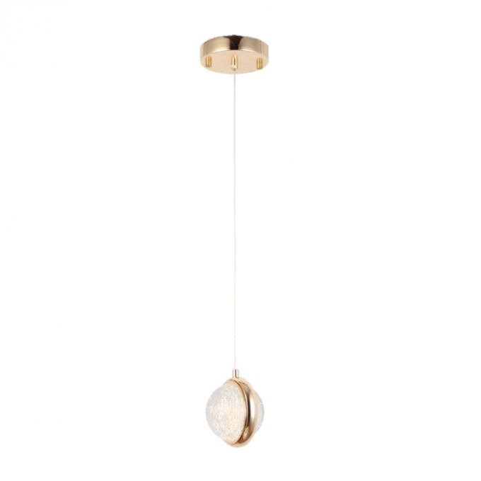 Pendente Skylight Bubble Dourado e Cristal Transparente 7 watts 3000K Bivolt Ø110mm SKY-3062FG