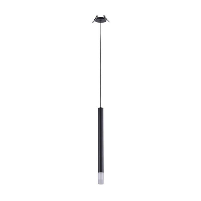 Pendente Nordecor Lana Canopla de Embutir 3 watts 3000K Preto Ø25x350mm 2691