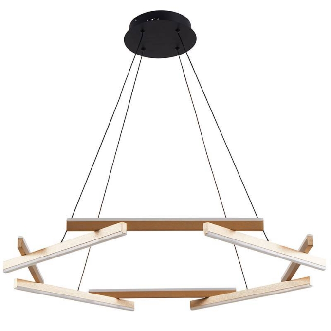 Pendente Nordecor Wida 60 watts 3000K Ouro Champagne 820mm 2787