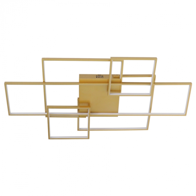 Plafon Skylight Puzzle Dourado 140 watts 3000K Bivolt 1100X600X100mm SKY-3071DO