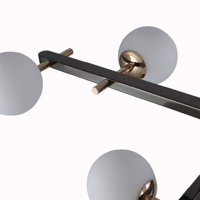 Pendente Nordecor Romai Ori 7L G9 Onix e Dourado 850x500mm 2195