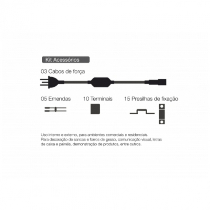 Fita de Led Romalux Siliconada 6 watts/mt 3000K 127V IP66 (Rolo de 25 metros) 10083