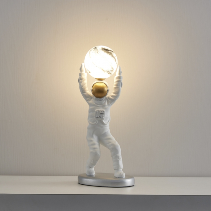 Abajur Skylight Mars Branco e Dourado 1L G9 Bivolt 440XØ250mm SKY-3088AB