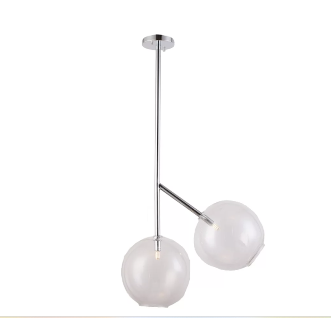 Pendente Skylight Bell Cromado e Transparente 2L G9 1500X700mm SKY-3047CR