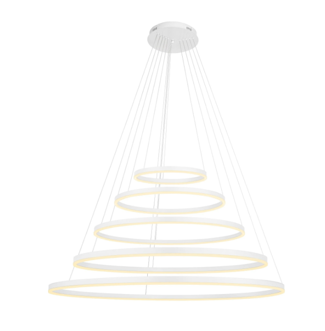 Pendente GMH Cosmos Branco 243 watts 3000K Bivolt Ø400/600/800/1000/1200mm P-COSMOS-400-BRANCO