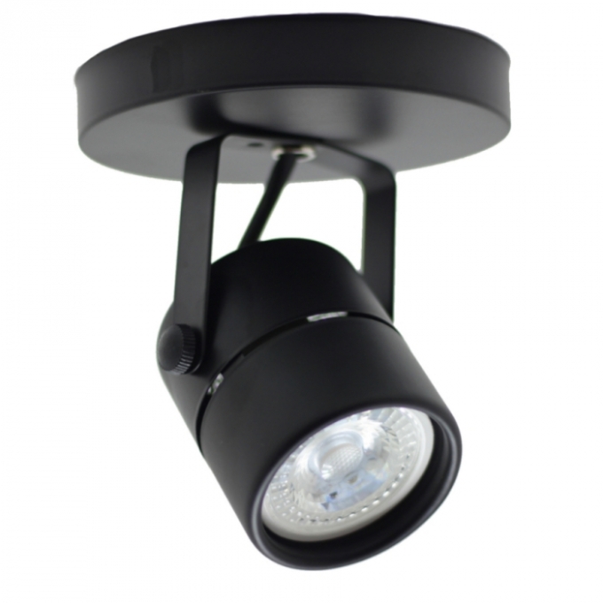 Spot Skylight Usual c/ Canopla Preto Alumínio e ABS 1L MR16 Bivolt Ø78X115mm SKY-160PT