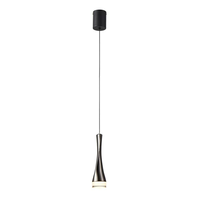 Pendente Nordecor Noet 5 watts 3000K Preto Onix Ø60x245mm 2569