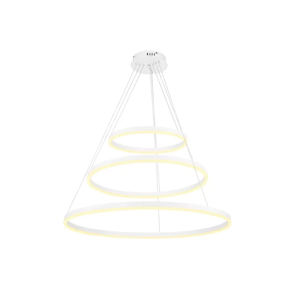 Pendente GMH Cosmos Branco 113 watts 3000K Bivolt Ø400/600/800mm P-COSMOS-180-BRANCO