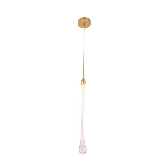 Pendente Nordecor Ziah Dourado 3 watts 3000K Bivolt Ø50x560mm 2410
