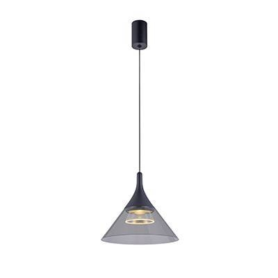 Pendente Nordecor Thom 7 watts 3000K Preto Ø195x180mm 2694