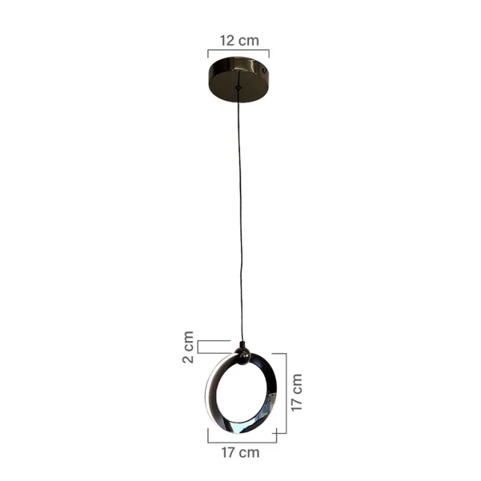 Pendente GMH Mercúrio Dourado 9 watts 3000K Bivolt 170X170mm P-MERCURIO-GOLD