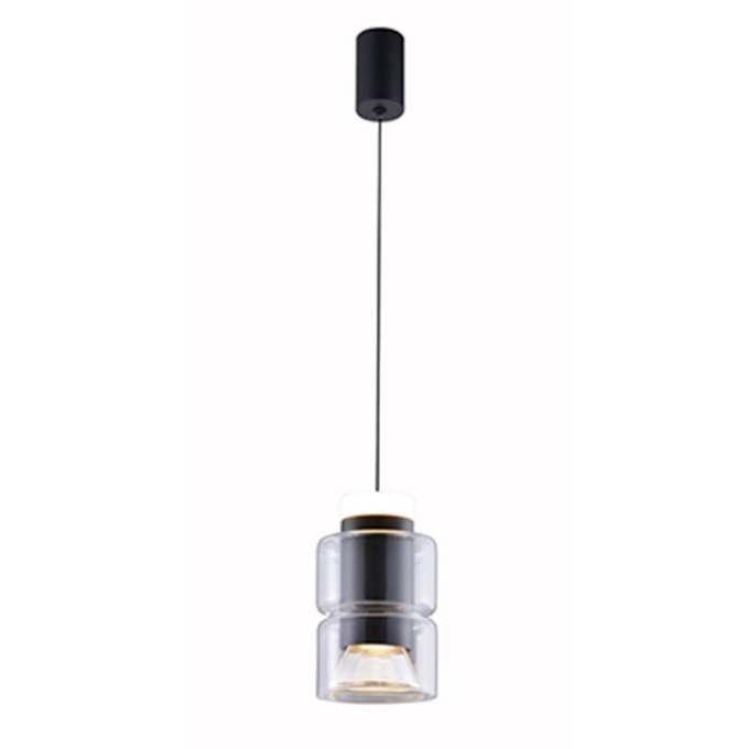 Pendente Nordecor Roz 10 watts 3000K Preto Ø98x160mm 2697