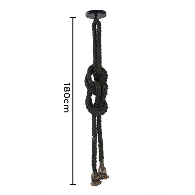 Pendente Corda Duplo Nordecor 2L E27 1,8 mts Cor Chumbo 2037