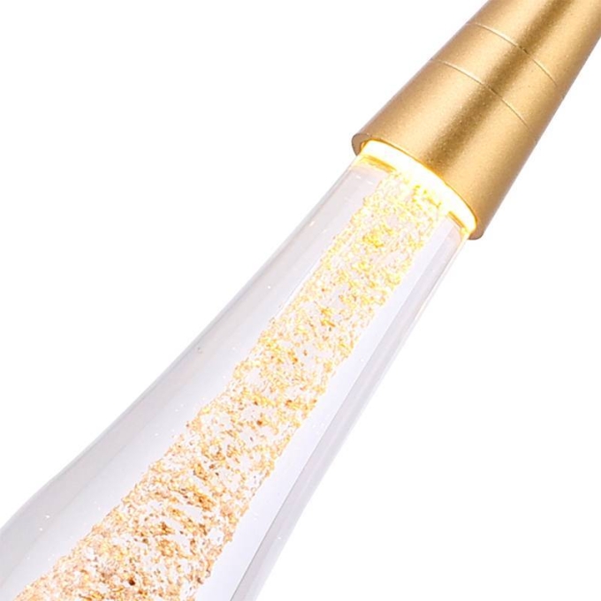 Pendente Nordecor Leah Dourado 3 watts 3000K Bivolt Ø55x330mm 2409