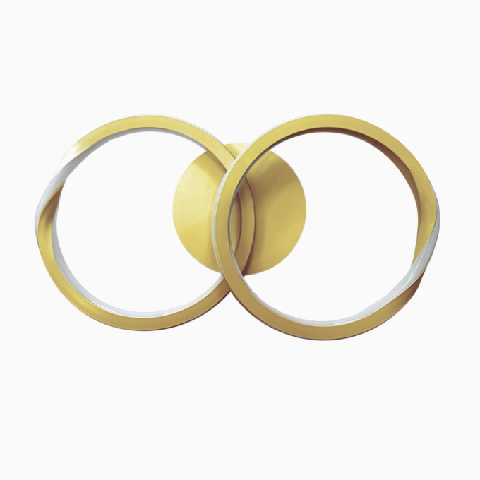 Plafon GMH Antares Dourado 70 watts 3000K Bivolt 430X250X80mm PL-ANTARES-50-GOLD