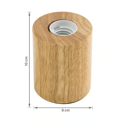 Luminária de Mesa GMH Clint Madeira 1L E27 100X80mm LCLINT