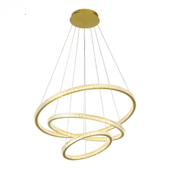 Pendente Skylight Saturno Dourado 224 watts 3000K Bivolt Ø800mm SKY-3356