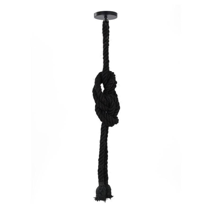 Pendente Corda Duplo Nordecor 2L E27 1,8 mts Cor Preto 2035