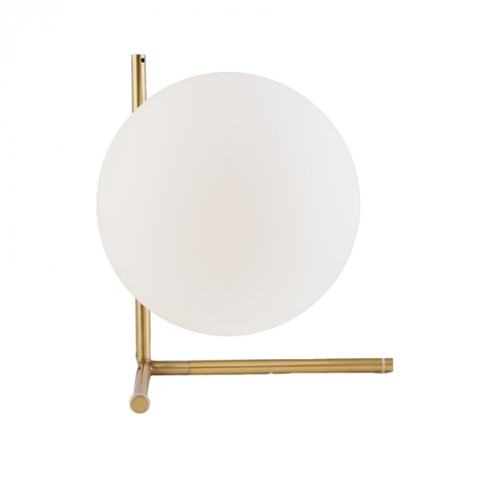 Abajur Skylight Mystic Dourado e Vidro Leitoso 1L E27 Bivolt Ø200mm SKY-3082AB