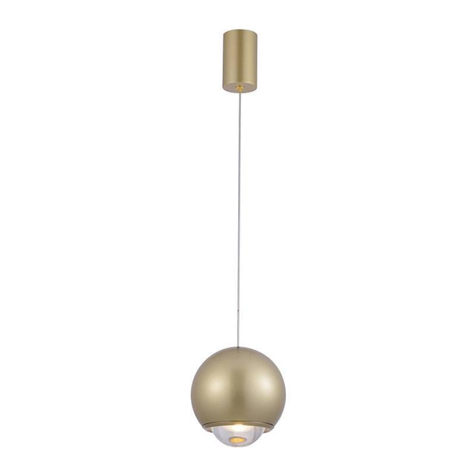 Pendente Nordecor Muna 7 watts 3000K Dourado Fosco Ø100mm 2701